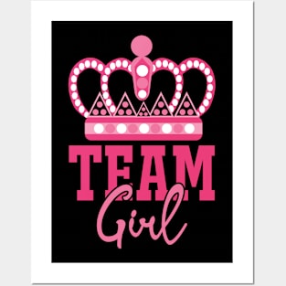 Pink Team Girl Team Boy Gender Reveal Party Posters and Art